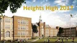 Rendering of what Cleveland Heights High School will look like in fall 2017, after a $78.8 million renovation.