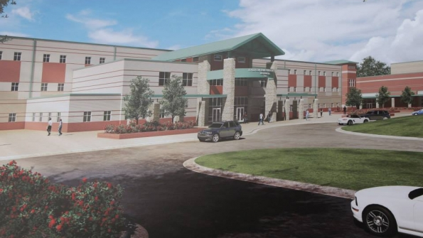 High school under construction in Kallison Ranch area of Northside district