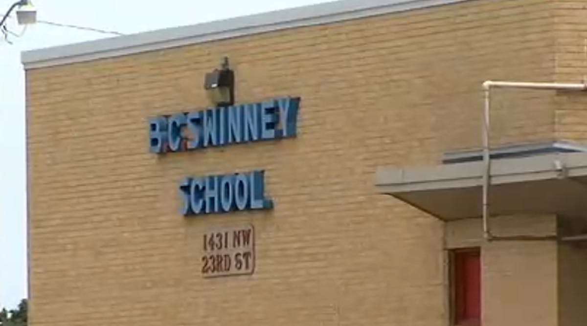 Swinney Elementary, one of four schools the Lawton (Okla.) district is closing because of budget cuts.