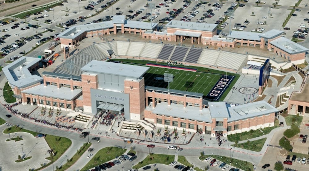Closed for repairs for more than a year, the Allen district&apos;s Eagle Stadium will reopen in time for high school graduation on June 5.