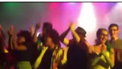 Students performing in April at Westfield Ind High School immediately before the cover over the orchestra pit collapses Students performing in April at Westfield Ind High School immediately before the cover over the orchestra pit collapses