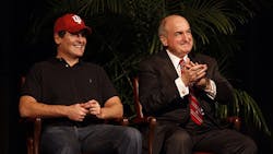 Mark Cuban and Indiana University President Michael A McRobbie announce plans for the Mark Cuban Center for Sports Media and Technology Mark Cuban and Indiana University President Michael A McRobbie announce plans for the Mark Cuban Center for Sports Media and Technology
