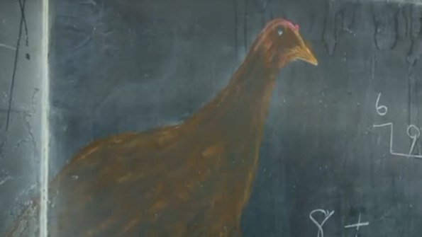 A 98yearold drawing of a Thanksgiving turkey was preserved on a blackboard that had been covered over in a school renovation in Oklahoma City
