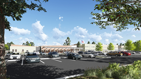 A rendering of the K8 school planned for the Wedgefield area of Orange County Fla