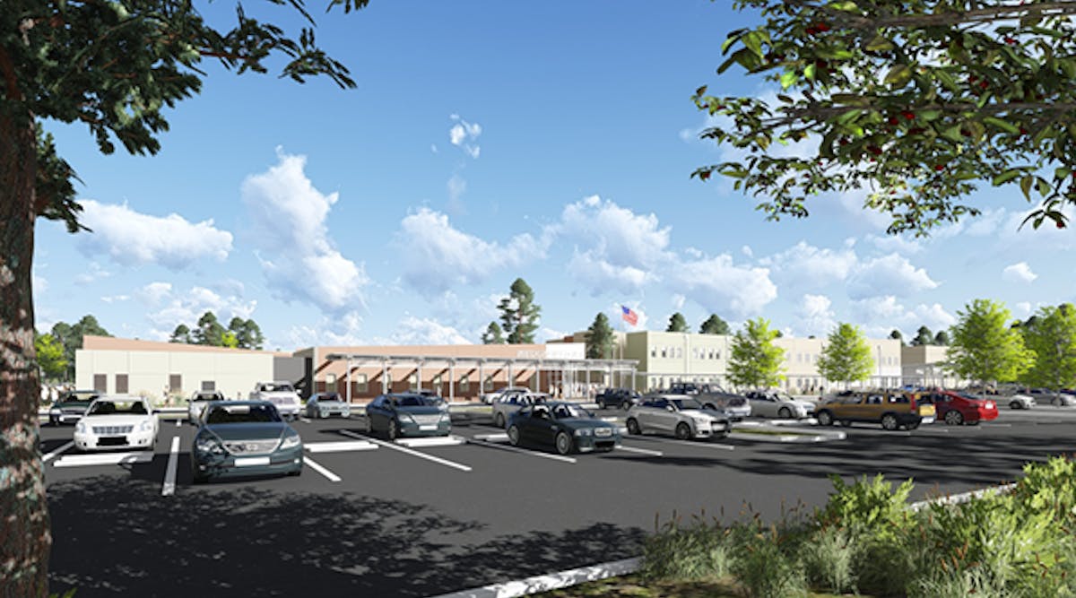 A rendering of the K-8 school planned for the Wedgefield area of Orange County, Fla.
