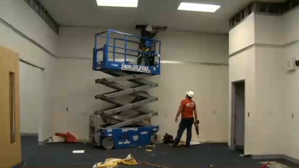 The mall space that temporarily housed Joplin High School is being converted back to a bigbox retail site