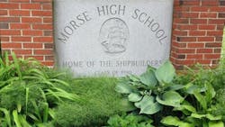 The tract of land on which Morse High School in Bath Maine sits is too small to accommodate either expansion or new construction The tract of land on which Morse High School in Bath Maine sits is too small to accommodate either expansion or new construction