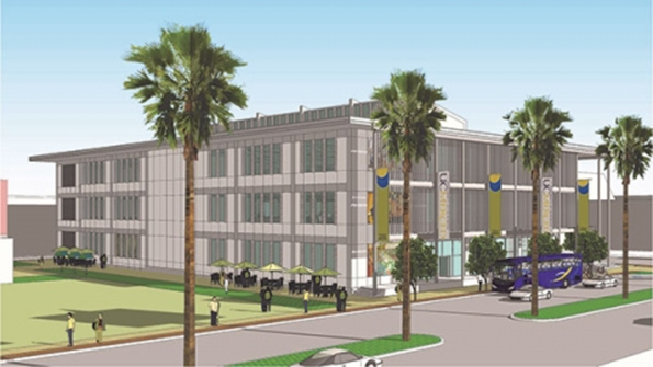 Rendering of UC Merced39s proposed Downtown Center
