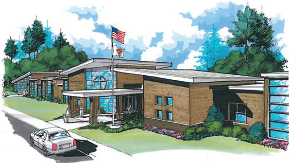 A rendering of St Elizabeth Ann Seton Catholic High School which will be the first Catholic high school in the Myrtle Beach SC area