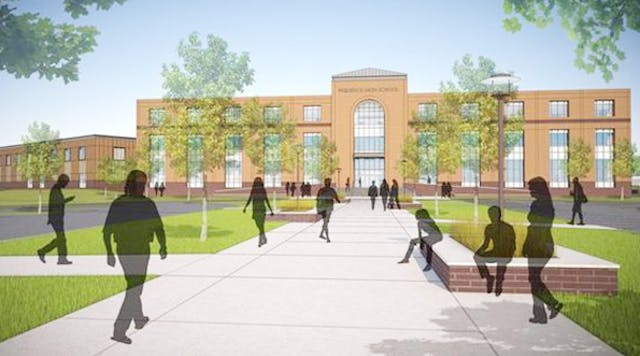 A rendering of plans for the new Frederick High School, which is scheduled to open in 2917.