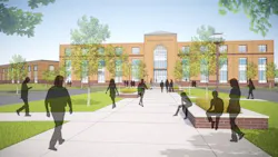 A rendering of plans for the new Frederick High School which is scheduled to open in 2917