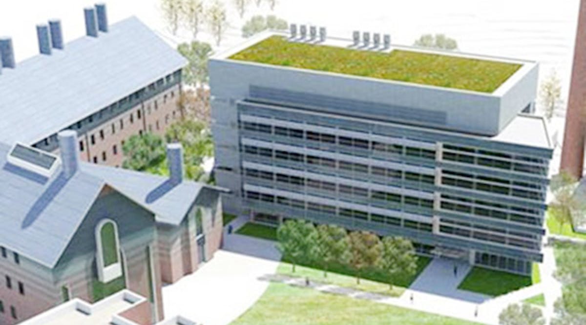 A rendering of the new science and engineering building, now under construction at the University of Connecticut.