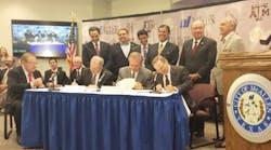 Officials from Texas A&amp;M, the city of McAllen, and Hidalgo County sign a letter of intent to establish a satellite A&amp;M campus in McAllen.