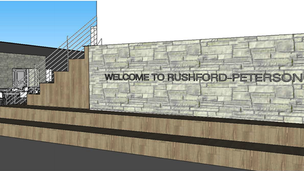 A rendering of the preK12 school that is being built in Rushford Minn