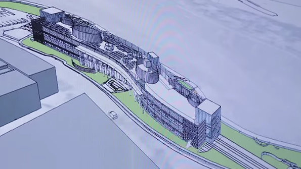 A rendering of plan for a high school to be built on Oracle39s Silicon Valley campus