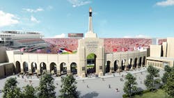 The planned renovation of the Los Angeles Coliseum would restore much of the stadium39s original design The planned renovation of the Los Angeles Coliseum would restore much of the stadium39s original design
