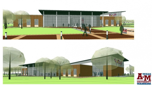 A tentative rendering of plans for a recreation center at Texas AampMTexarkana