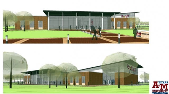 A tentative rendering of plans for a recreation center at Texas A&amp;M-Texarkana.