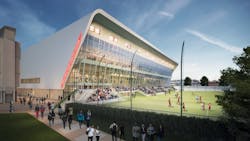 The Wellness and Events Center is under construction at the New Jersey Institute of Technology in Newark The Wellness and Events Center is under construction at the New Jersey Institute of Technology in Newark