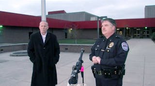 Police and school officials in Danville, Ind., discuss the threats that led to the district&apos;s canceling of classes on Thursday.