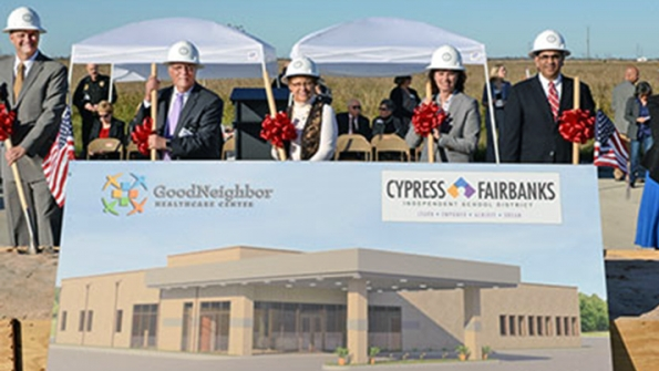 The CypressFairbanks district holds a groundbreaking ceremony for a schoolbased health clinic