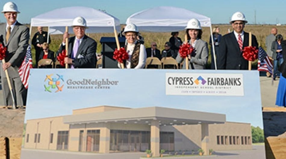 The Cypress-Fairbanks district holds a groundbreaking ceremony for a school-based health clinic.