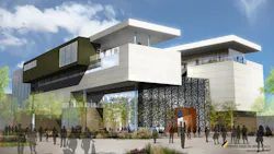 Rendering of Hospitality Hall planned for the University of Nevada Las Vegas