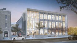 Rendering of the O&apos;Neill Graduate Center under construction at Indiana University Bloomington.