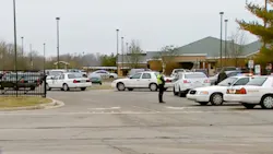 Police were on hand Tuesday afternoon after a fatal bus accident at Amy Beveland Elementary School in Indianapolis