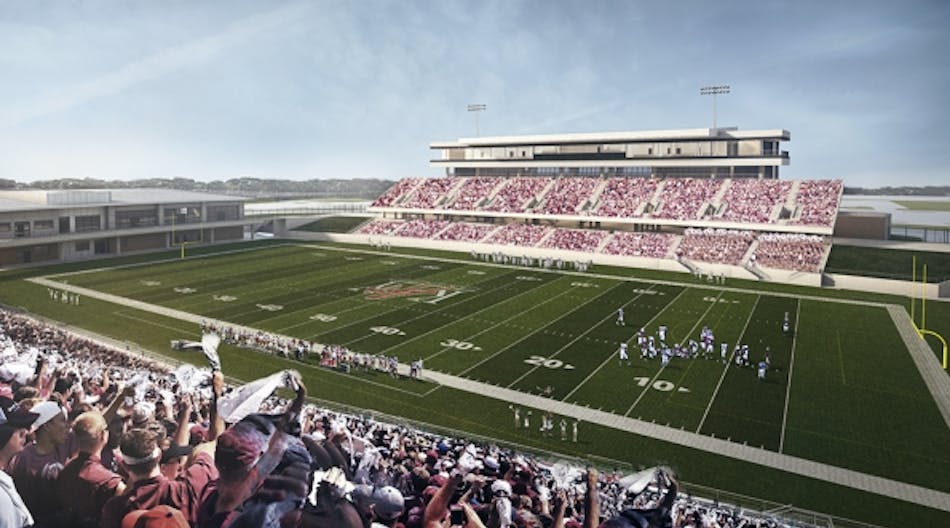 A rendering of the football stadium that the Katy district is building.