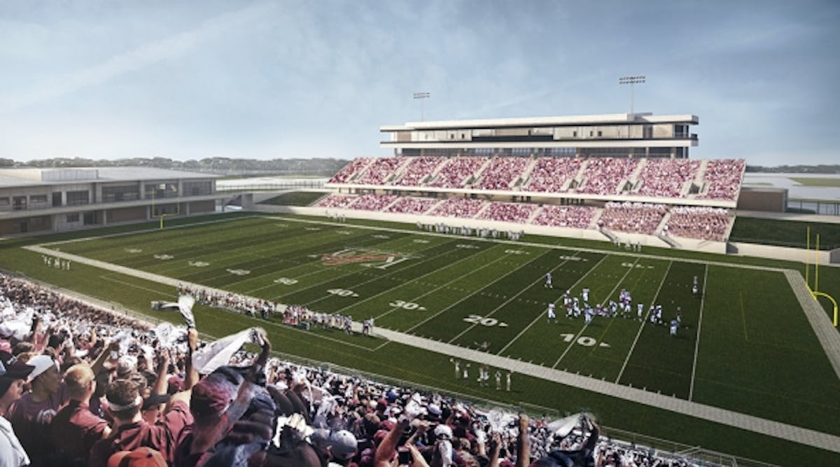 A rendering of the football stadium that the Katy district is building.