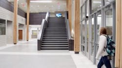 Students arrive for the first day of classes at the new Watford City High School Students arrive for the first day of classes at the new Watford City High School