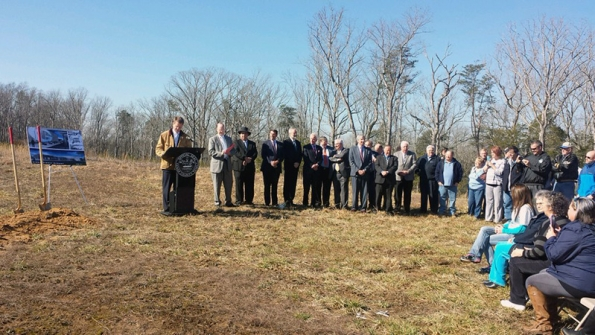 Knox County officials hold a groundbreaking ceremony for a new Gibbs Middle School