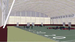 Rendering of planned field house at Boston College