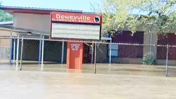 Flooding has forced Deweyville Elementary School to cancel classes