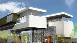 A rendering of Hospitality Hall under construction at the University of Nevada Las Vegas A rendering of Hospitality Hall under construction at the University of Nevada Las Vegas