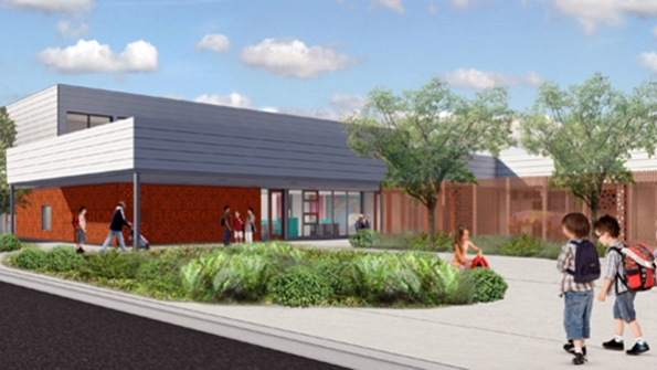A rendering of the new Arlington Elementary School