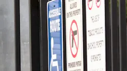 A sign at Augusta High School39s football stadium states that people are not allowed to bring guns into the facility