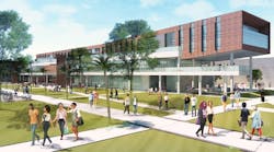 A rendering of plans for a student life center at Bethune-Cookman University.