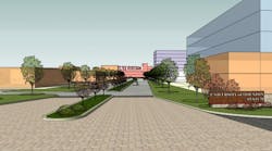 Rendering of plans for a University of Houston campus in Katy, Texas.