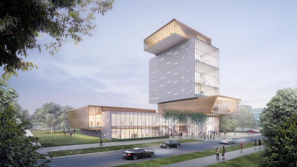 Rendering of the David M Rubenstein Forum planned for the University of Chicago