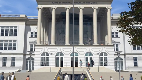 Rendering of plans for a new Duke Ellington School of the Arts