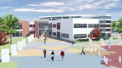 A rendering of the planned Kaiserslautern High School in Germany.