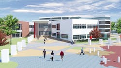 A rendering of the planned Kaiserslautern High School in Germany A rendering of the planned Kaiserslautern High School in Germany
