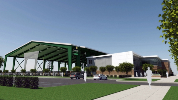 Rendering of plans for the football operations center at the University of Alabama at Birmingham