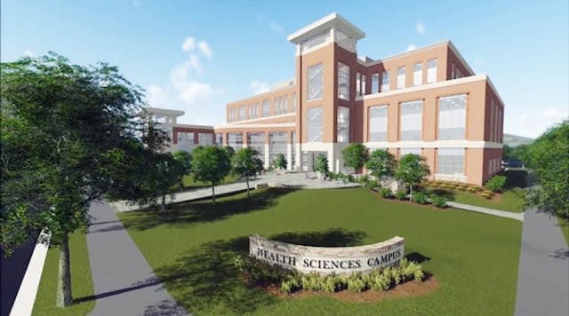 Rendering of Health Sciences building under construction at Appalachian State University.