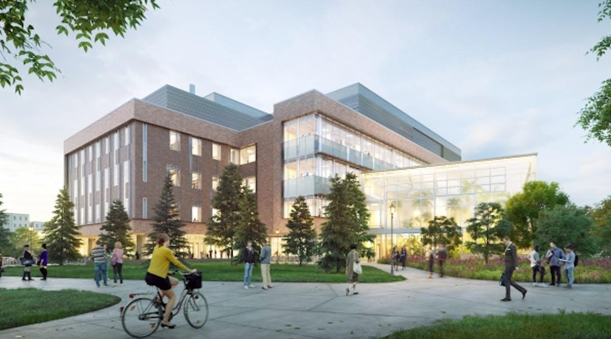Rendering of science building under construction at the University of Wisconsin-Stevens Point.