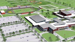 Rendering of new high school campus in Johnston (Iowa) district.