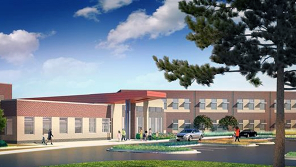 Rendering of plans for elementary school in Commerce City Colo