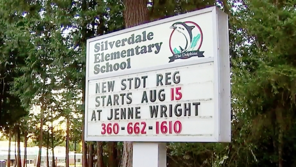 A girl who entered a construction site at Silverdale Elementary suffered fatal injuries in a fall
